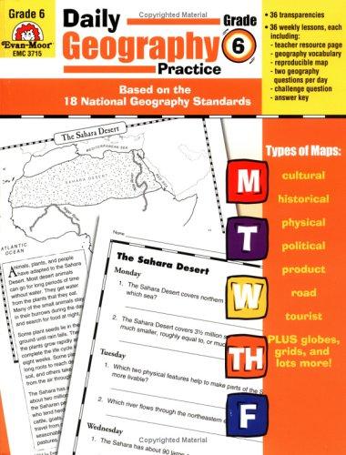 Evan-Moor Daily Geography Practice Grade 6 workbook cover