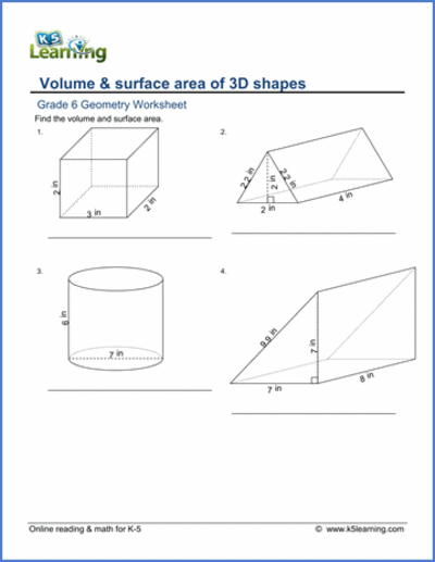 Sixth Grade Math Worksheets