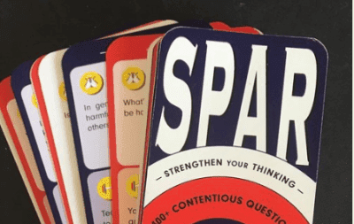 SPAR: Hundreds of Questions to Spark Smart Debates and Conversations