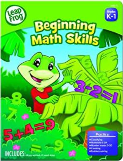 Beginning Math Skills Workbook for Preschool with 60 Pages and 60 Reward Stickers