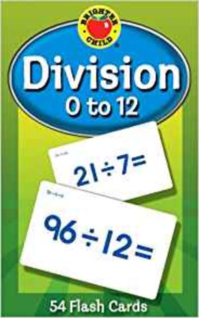 Division 0 to 12 Flash Cards