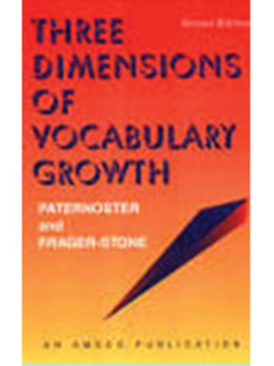 Three Dimensions of Vocabulary Growth 1 of 2