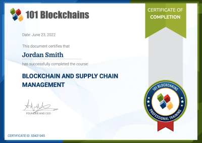 Enterprise Blockchains and Supply Chain Management Course