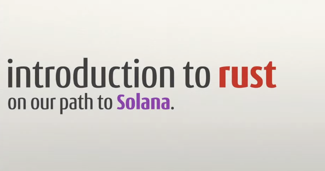 Introduction to Rust for Solana