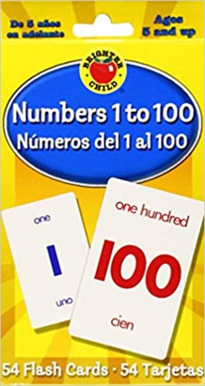 Numbers 1 to 100 Flash Cards: Numeros del 1 al 100 