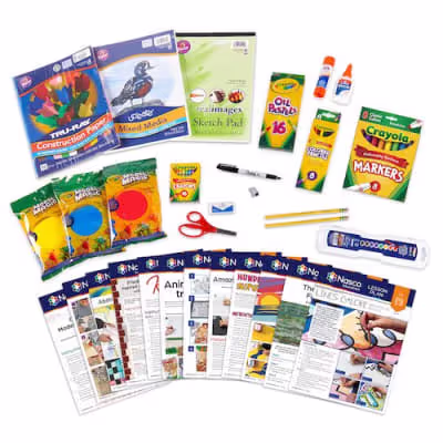 Nasco Elementary Student Art Kit with 12 Project Guides