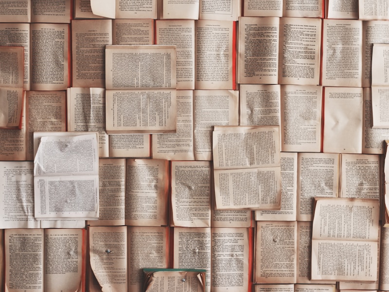 Colorful children books spread open on a table