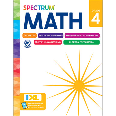 Spectrum Math Workbook Grade 4 cover