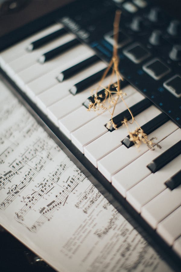 Student practicing piano fundamentals